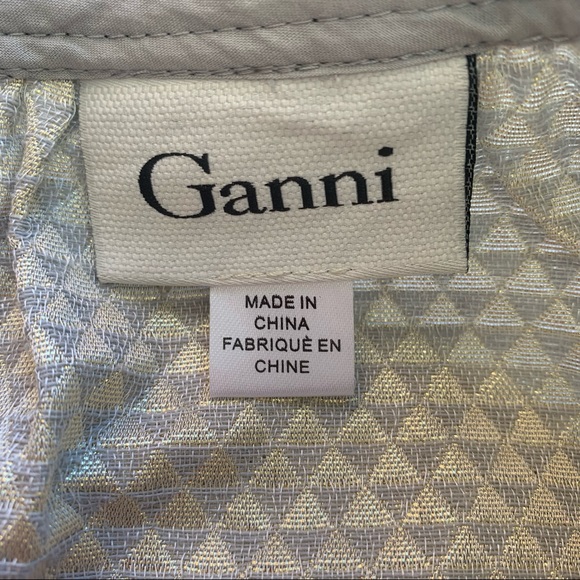 Ganni Textured Flare Mini Skirt Size Medium - Picture 2 of 6